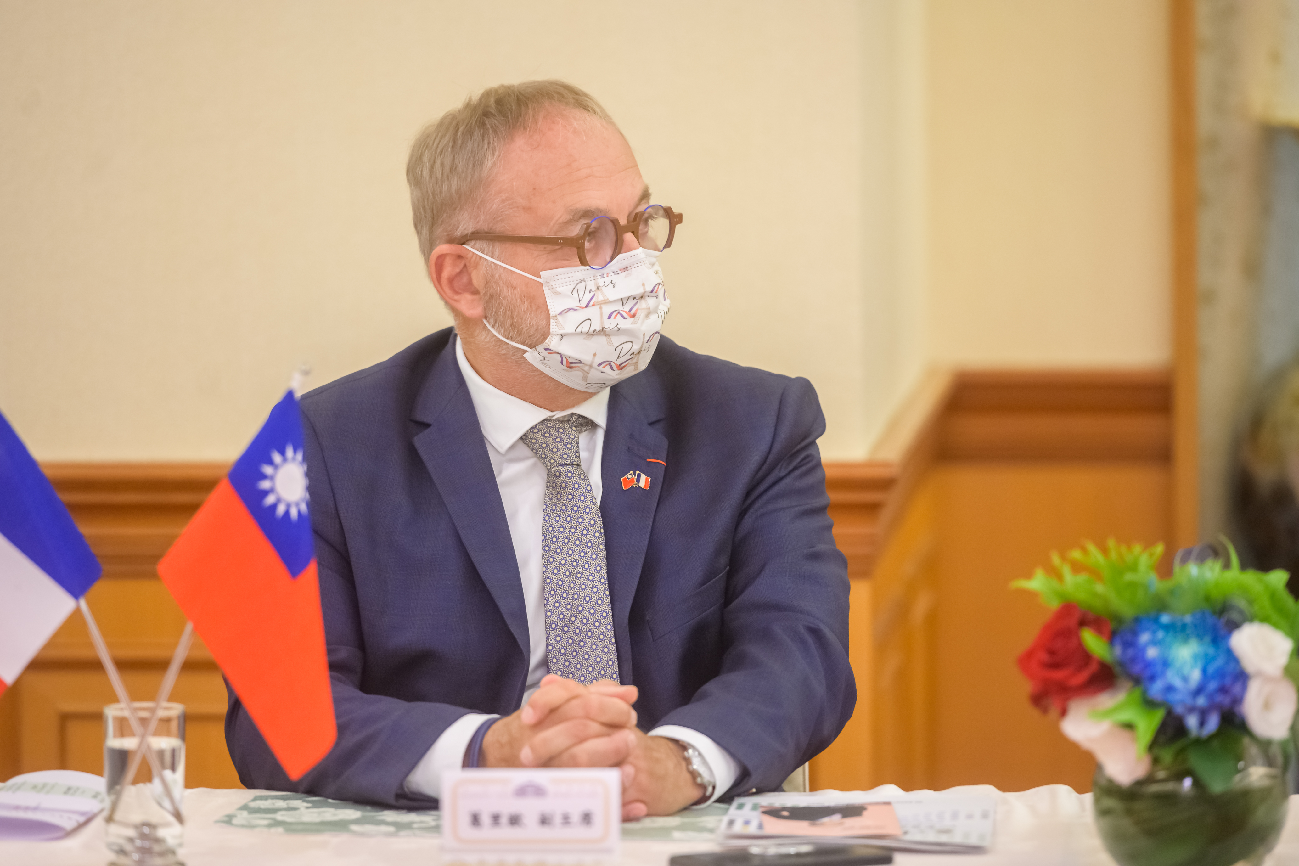 接見法國參議院外交暨國防委員會葛里歐(Joël Guerriau)副主席訪團   游錫堃：希望中國未來也能享受自由民主價值