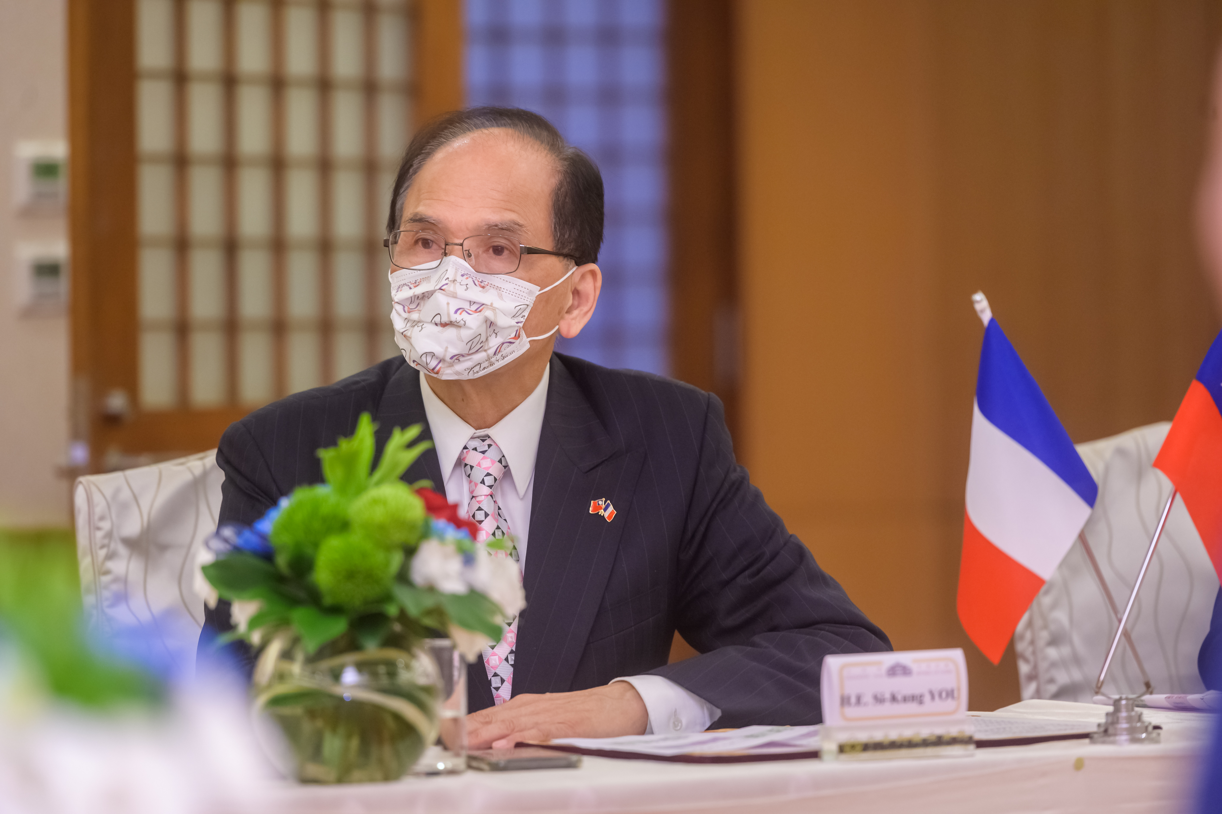 接見法國參議院外交暨國防委員會葛里歐(Joël Guerriau)副主席訪團   游錫堃：希望中國未來也能享受自由民主價值